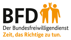 Logo des Bundesfreiwilligendienstes mit dem Spruch: Zeit, das Richtige zu tun